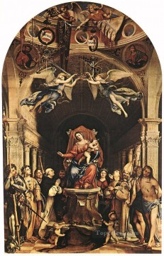 聖母子と聖徒たち 1516年 ルネッサンス ロレンツォ・ロット Oil Paintings